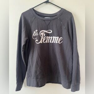 Sol Angeles Anthropologie La Femme‎ pullover sweatshirt women S fall activewear